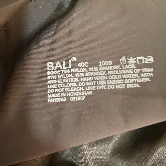 Bali Black Passion For Comfort Firm Control Body Suit   [155] - Picture 4 of 4